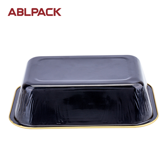 ABLPACK 280ML/9.5 OZ Rectangular shape aluminum foil baking container with high PET lid ABLPACK 280ML/9.5 OZ Rectangular shape aluminum foil baking container with high PET lid