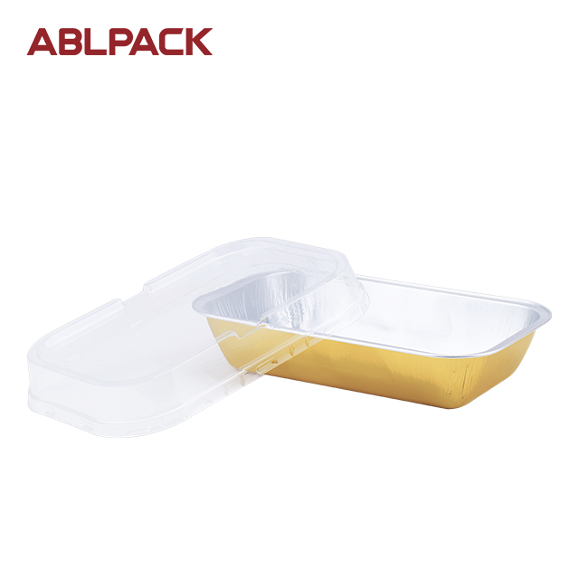 ABLPACK 320ML/10.8 OZ Rectangular shape airline meal box with alu lids with holes ABLPACK 320ML/10.8 OZ Rectangular shape airline meal box with alu lids with holes