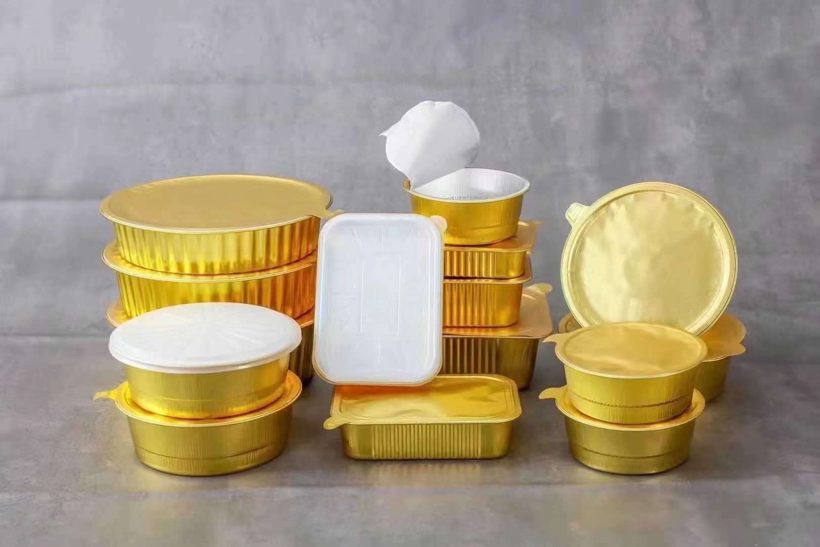 Gold foil container