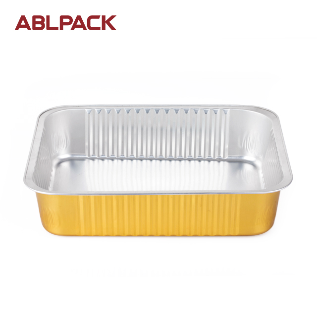 ABLPACK 2150ML/74.1OZ Rectangular shape aluminum foil baking pans with PET lid