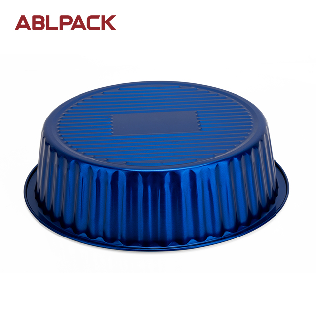ABLPACK 2500ML/84.5OZ Round shape aluminum foil baking container with PET/PP lid ABLPACK 2500ML/84.5OZ Round shape aluminum foil baking container with PET/PP lid