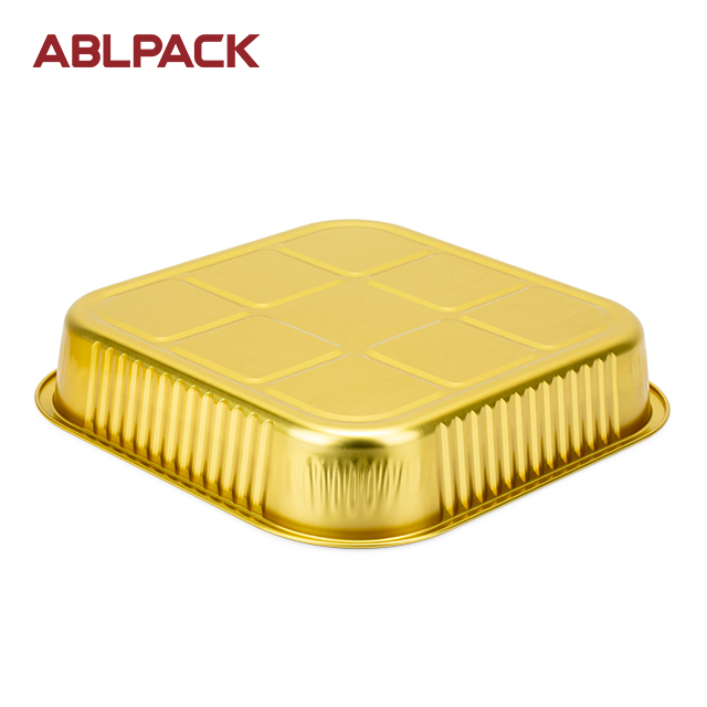ABLPACK 2600 ML/ 87.9OZ square shape aluminum foil baking tray with high pet lid ABLPACK 2600 ML/ 87.9OZ square shape aluminum foil baking tray with high pet lid