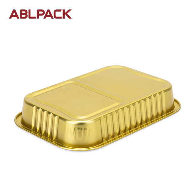 Premium 520ML Rectangular Aluminium Foil Pot with PET Lid - ABLPACK Premium 520ML Rectangular Aluminium Foil Pot with PET Lid - ABLPACK