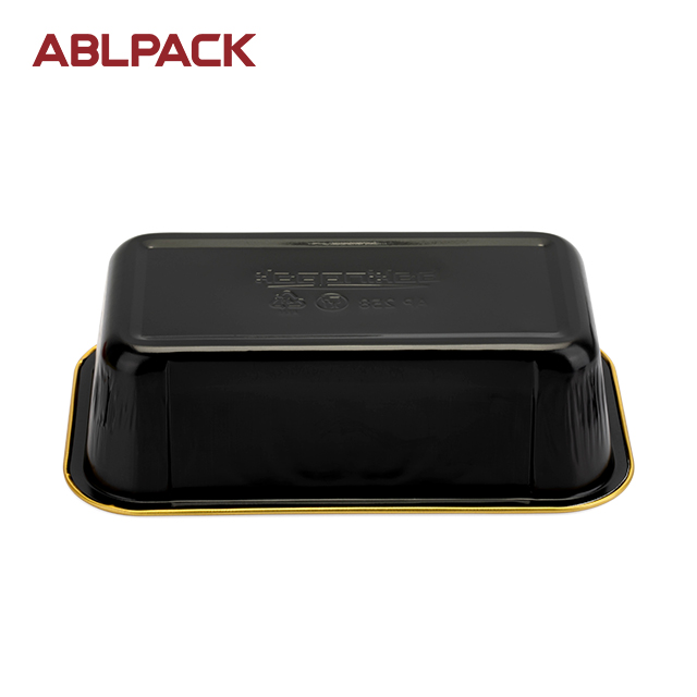 ABLPACK 258ML/ 8.7OZ middle rectangular shape aluminum foil baking loaf pan with high pet lids ABLPACK 258ML/ 8.7OZ middle rectangular shape aluminum foil baking loaf pan with high pet lids