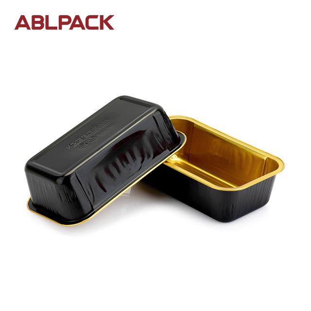 ABLPACK 258ML/ 8.7OZ middle rectangular shape aluminum foil baking loaf pan with high pet lids ABLPACK 258ML/ 8.7OZ middle rectangular shape aluminum foil baking loaf pan with high pet lids