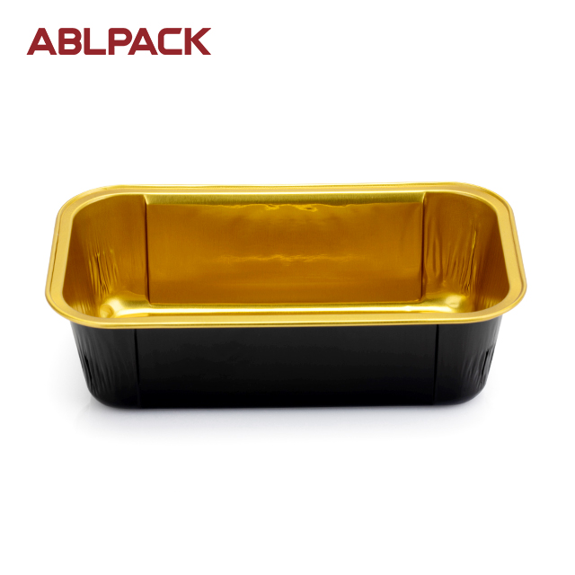 ABLPACK 258ML/ 8.7OZ middle rectangular shape aluminum foil baking loaf pan with high pet lids ABLPACK 258ML/ 8.7OZ middle rectangular shape aluminum foil baking loaf pan with high pet lids