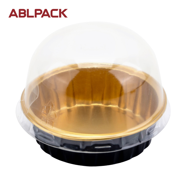 ABLPACK 60ML/ 2OZ Round shape aluminum foil baking cups with pet lid