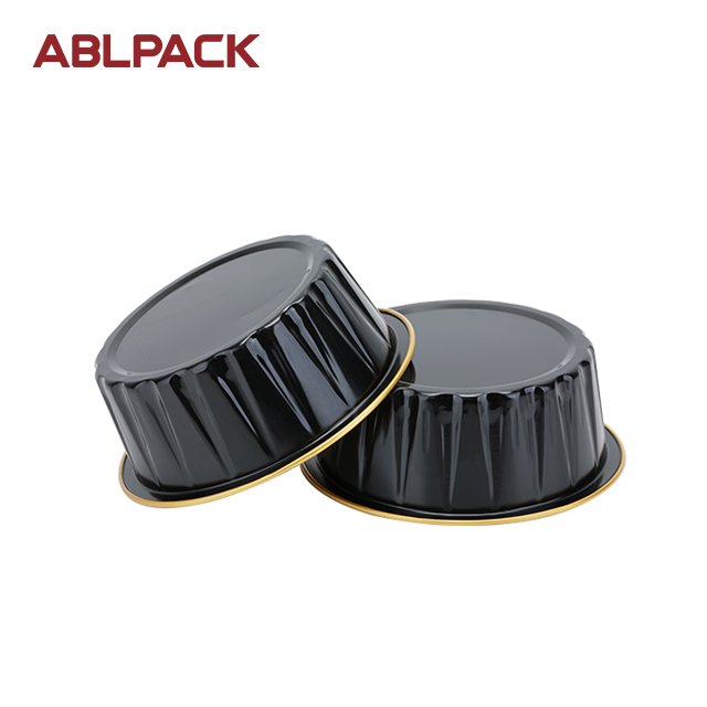 ABLPACK 89ML/3OZ Round shape aluminum foil baking cups with plastic lid ABLPACK 89ML/3OZ Round shape aluminum foil baking cups with plastic lid