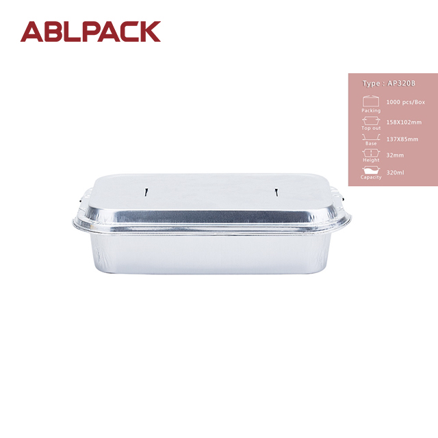 ABLPACK 320ML/10.7 OZ aluminum foil loaf baking pan with PET lid ABLPACK 320ML/10.7 OZ aluminum foil loaf baking pan with PET lid