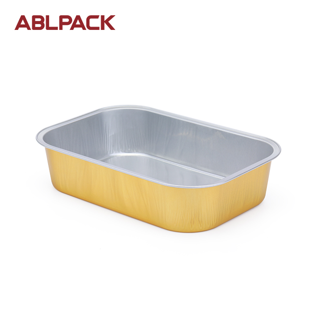 ABLPACK 380ML/12.9OZ rectangular shape aluminum foil tray with alu lids ABLPACK 380ML/12.9OZ rectangular shape aluminum foil tray with alu lids