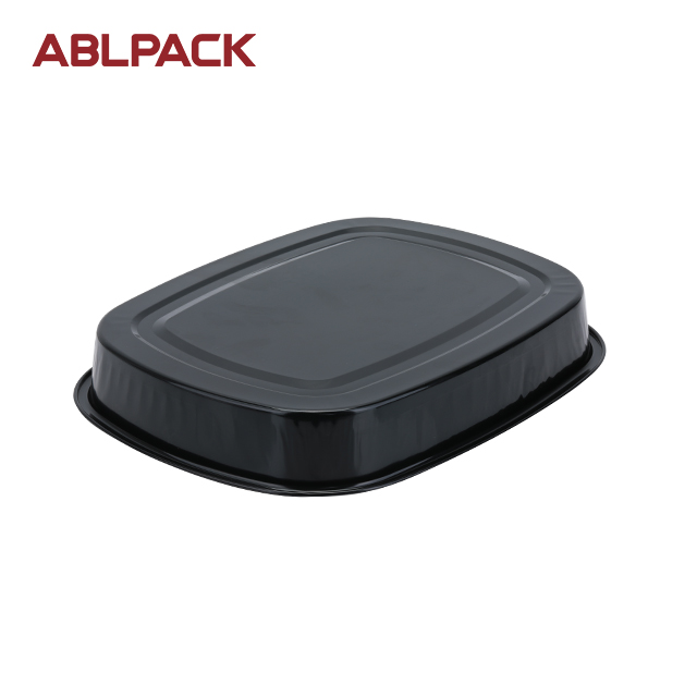 ABLPACK 680 ML/ 22.9OZ square shape aluminum foil baking tray with high pet lid ABLPACK 680 ML/ 22.9OZ square shape aluminum foil baking tray with high pet lid