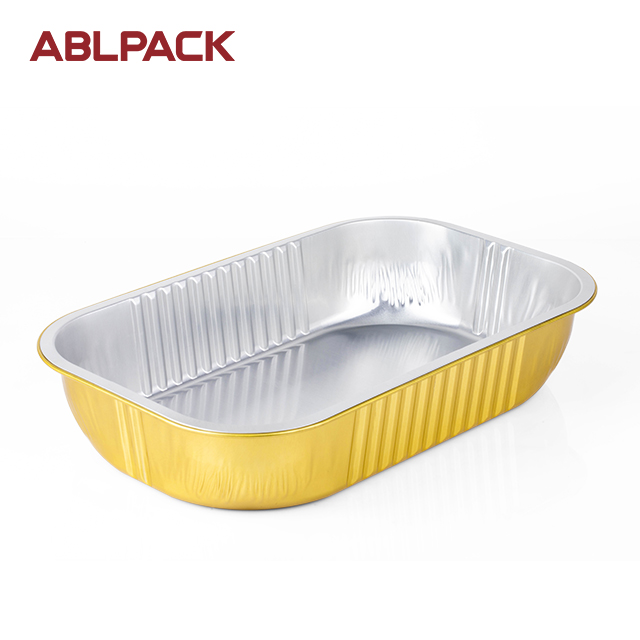 ABLPACK 4080ML/135OZ Rectangular shape Ramadan use aluminum foil baking tray with PET lids ABLPACK 4080ML/135OZ Rectangular shape Ramadan use aluminum foil baking tray with PET lids