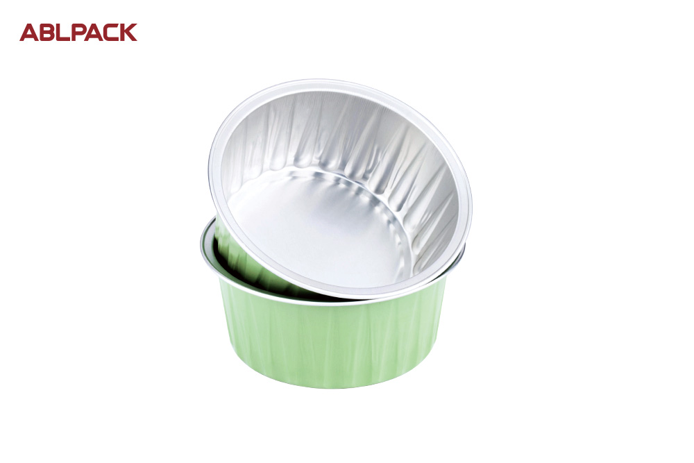 ABLPACK 125 ML/ 4 OZ Fern color aluminum foil baking cups with PET lid ABLPACK 125 ML/ 4 OZ Fern color aluminum foil baking cups with PET lid