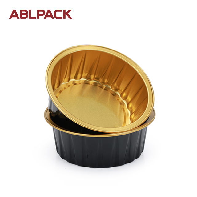 ABLPACK 89ML/3OZ Round shape aluminum foil baking cups with plastic lid ABLPACK 89ML/3OZ Round shape aluminum foil baking cups with plastic lid
