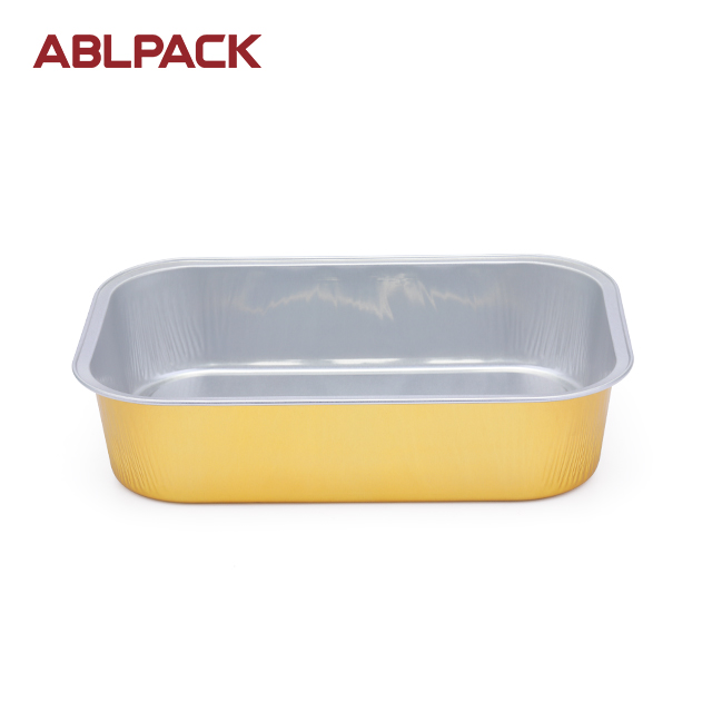 ABLPACK 380ML/12.9OZ rectangular shape aluminum foil tray with alu lids ABLPACK 380ML/12.9OZ rectangular shape aluminum foil tray with alu lids