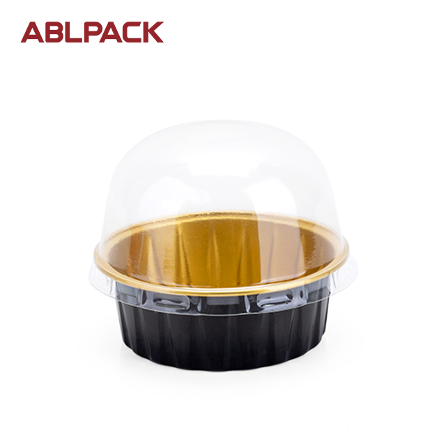 ABLPACK 70 ML/ 2.4 OZ round aluminum foil baking cups with PET lid