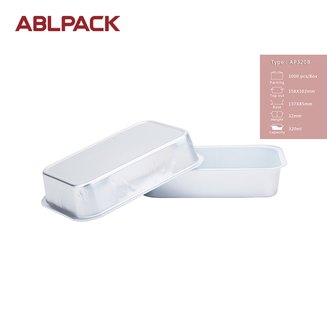ABLPACK 320ML/10.7 OZ aluminum foil loaf baking pan with PET lid ABLPACK 320ML/10.7 OZ aluminum foil loaf baking pan with PET lid