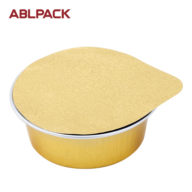 ABLPACK 25ML/ 0.8OZ  Round shape aluminum foil Honey and Jams cups with sealable alu lid