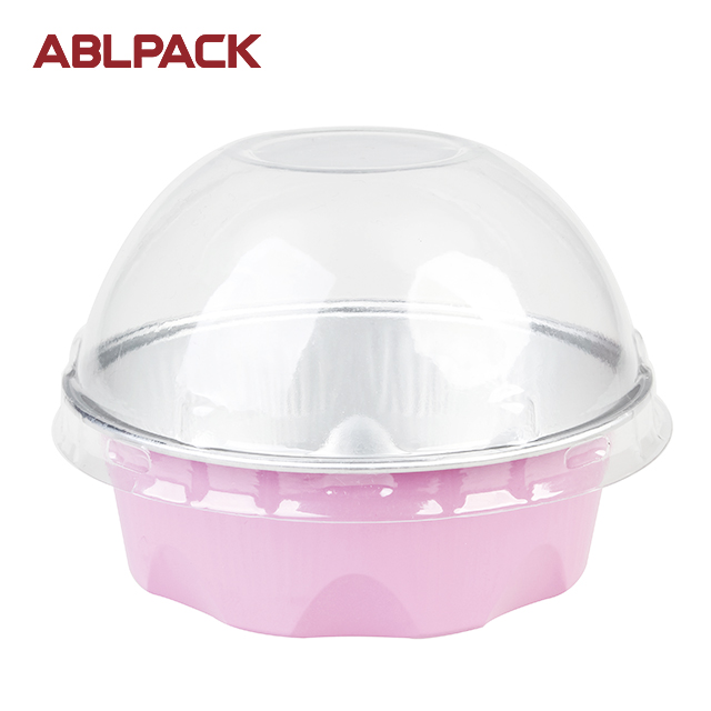 ABLPACK 100 ML/ 3.3OZ round aluminum foil baking cups with lid