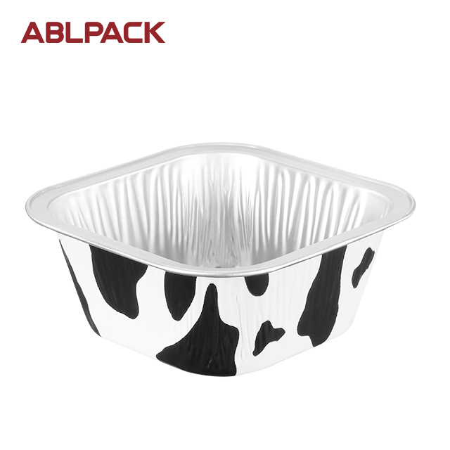 Premium 100ML Take Away Containers for Food - Square Aluminum Foil Tray with PET Lids Premium 100ML Take Away Containers for Food - Square Aluminum Foil Tray with PET Lids