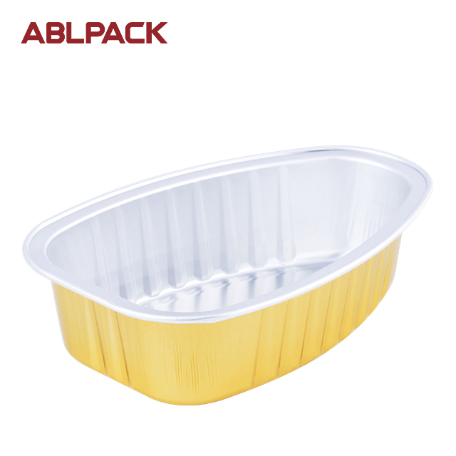 ABLPACK 100ML/ 3.3 OZ Triangle shape aluminum foil baking cups with PET lid ABLPACK 100ML/ 3.3 OZ Triangle shape aluminum foil baking cups with PET lid