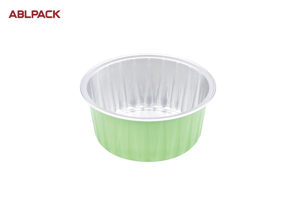 ABLPACK 125 ML/ 4 OZ Fern color aluminum foil baking cups with PET lid ABLPACK 125 ML/ 4 OZ Fern color aluminum foil baking cups with PET lid