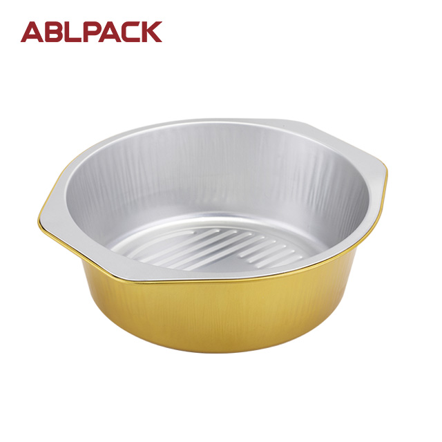 ABLPACK 1458ML/ 49 OZ Round shape aluminum foil baking cups with PET lid ABLPACK 1458ML/ 49 OZ Round shape aluminum foil baking cups with PET lid