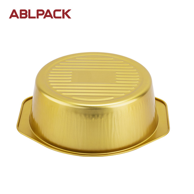 ABLPACK 1458ML/ 49 OZ Round shape aluminum foil baking cups with PET lid ABLPACK 1458ML/ 49 OZ Round shape aluminum foil baking cups with PET lid