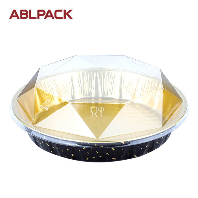 ABLPACK 1250 ML/44.64 OZ aluminum foil round baking pan with diamond lid