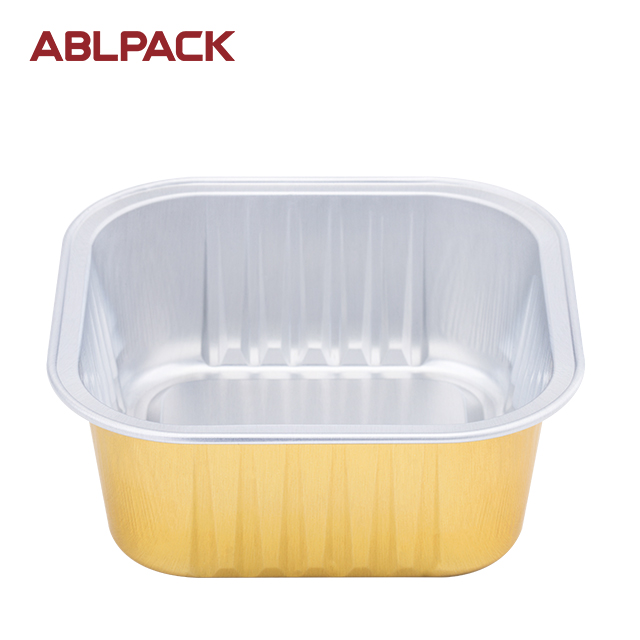 ABLPACK 150ML/ 5OZ Square shape aluminum foil baking cups with sealable alu lid ABLPACK 150ML/ 5OZ Square shape aluminum foil baking cups with sealable alu lid
