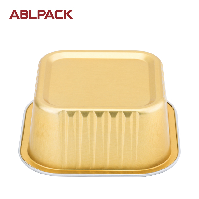 ABLPACK 150ML/ 5OZ Square shape aluminum foil baking cups with sealable alu lid ABLPACK 150ML/ 5OZ Square shape aluminum foil baking cups with sealable alu lid