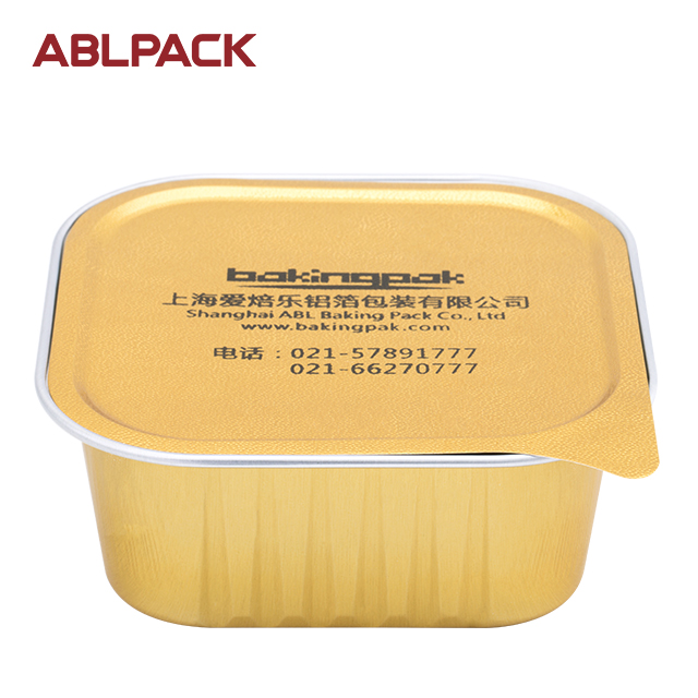 ABLPACK 150ML/ 5OZ Square shape aluminum foil baking cups with sealable alu lid ABLPACK 150ML/ 5OZ Square shape aluminum foil baking cups with sealable alu lid