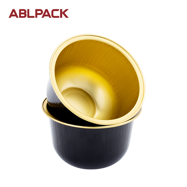 ABLPACK 170 ML/ 5.7 OZ colored aluminum foil baking cups with diamond lid ABLPACK 170 ML/ 5.7 OZ colored aluminum foil baking cups with diamond lid