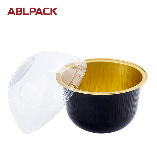 ABLPACK 170 ML/ 5.7 OZ colored aluminum foil baking cups with diamond lid ABLPACK 170 ML/ 5.7 OZ colored aluminum foil baking cups with diamond lid