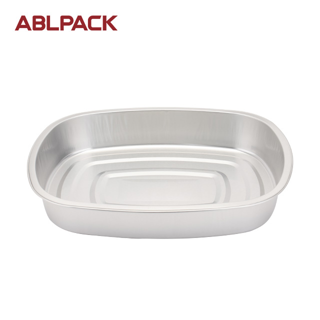 ABLPACK 1900 ML/ 64.2OZ oval shape aluminum foil pan takeaway container with lids