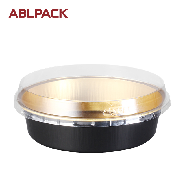 China High Quality Baking Cups –ABLPACK 215 ML/ 7.2 OZ middle size aluminum foil baking cups with PET lid – ABL Baking detail pictures