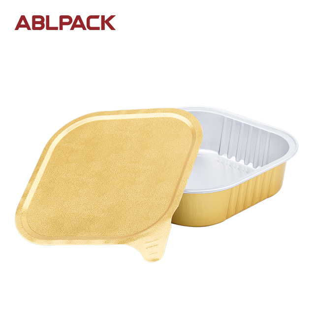 ABLPACK 220ML/7.4OZ  Square shape aluminum foil tray with sealable alu lids