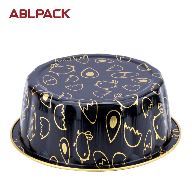 ABLPACK 235 ML/ 7.8 OZ middle size aluminum foil baking cups with PET lid ABLPACK 235 ML/ 7.8 OZ middle size aluminum foil baking cups with PET lid