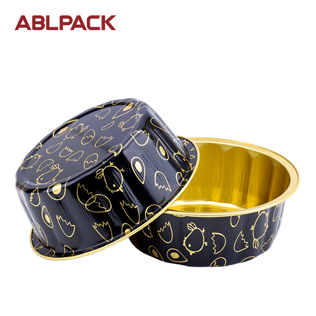 ABLPACK 235 ML/ 7.8 OZ middle size aluminum foil baking cups with PET lid ABLPACK 235 ML/ 7.8 OZ middle size aluminum foil baking cups with PET lid