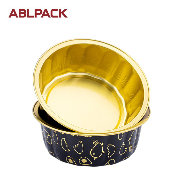 ABLPACK 235 ML/ 7.8 OZ middle size aluminum foil baking cups with PET lid ABLPACK 235 ML/ 7.8 OZ middle size aluminum foil baking cups with PET lid