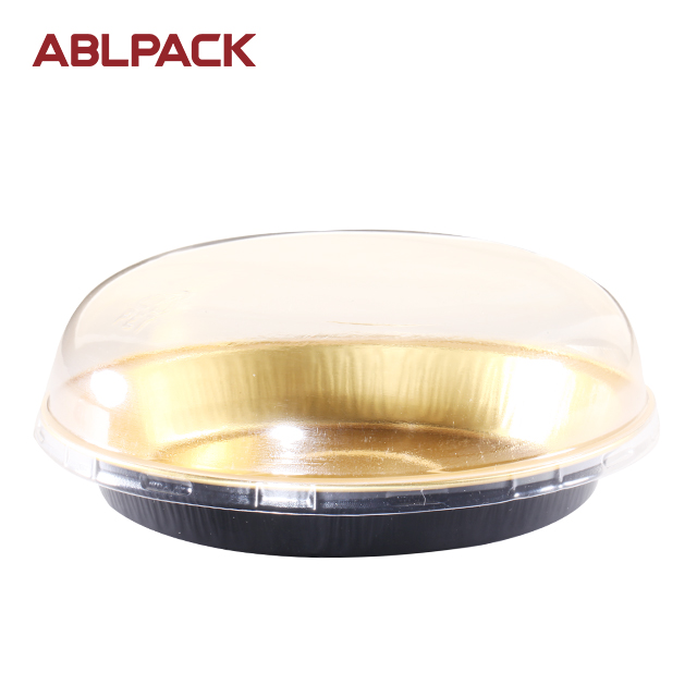 ABLPACK 275ML/ 9.7 OZ   Round shape aluminum foil baking tray with pet lid