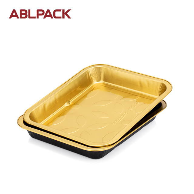 ABLPACK 298ML/10OZ Rectangular shape aluminum foil baking tray with PET/PP lid ABLPACK 298ML/10OZ Rectangular shape aluminum foil baking tray with PET/PP lid