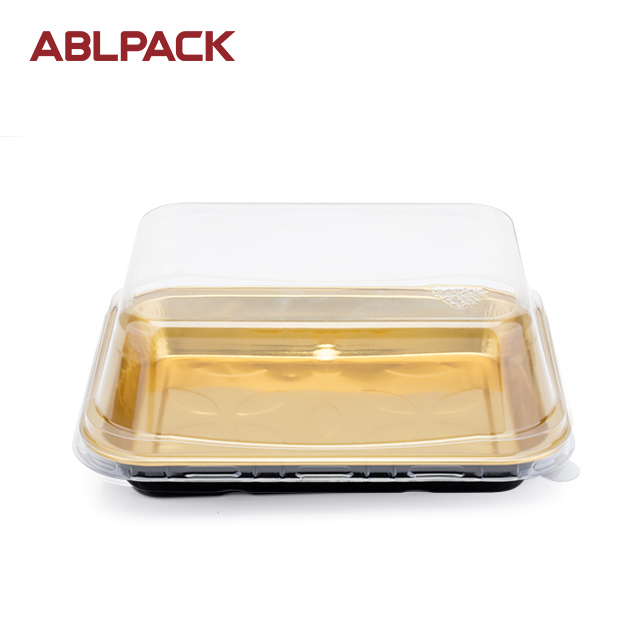 ABLPACK 298ML/10OZ Rectangular shape aluminum foil baking tray with PET/PP lid ABLPACK 298ML/10OZ Rectangular shape aluminum foil baking tray with PET/PP lid