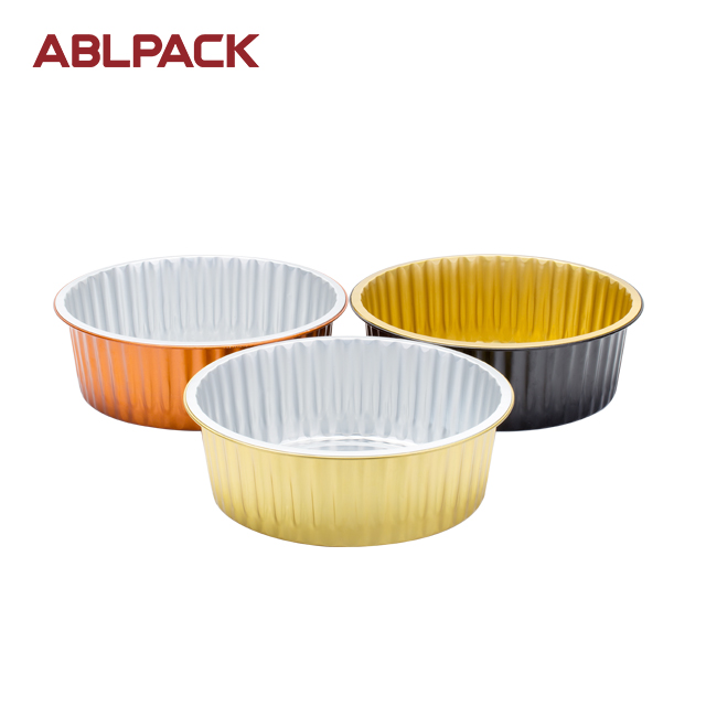 ABLPACK 3100 ML/ 110.7 OZ  round aluminum foil baking cups with pet lid