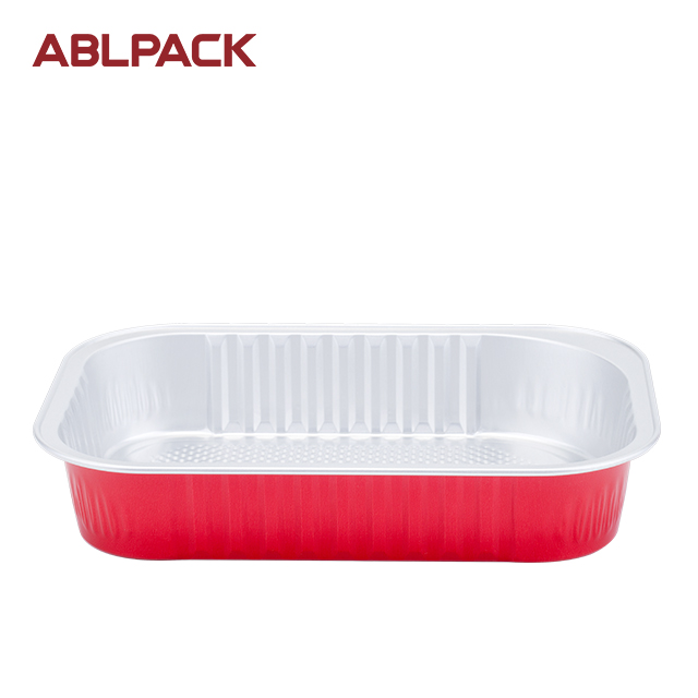 ABLPACK 320ML/ 10.7 OZ Rectangular shape aluminum foil container with plastic lid ABLPACK 320ML/ 10.7 OZ Rectangular shape aluminum foil container with plastic lid