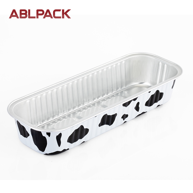 ABLPACK 335ML/ 12 OZ rectangular shape aluminum foil loaf pan with PET lid ABLPACK 335ML/ 12 OZ rectangular shape aluminum foil loaf pan with PET lid