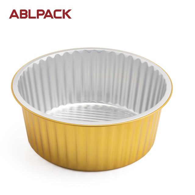 ABLPACK 3600ML/ 128 OZ round shape aluminum foil container with plastic lid