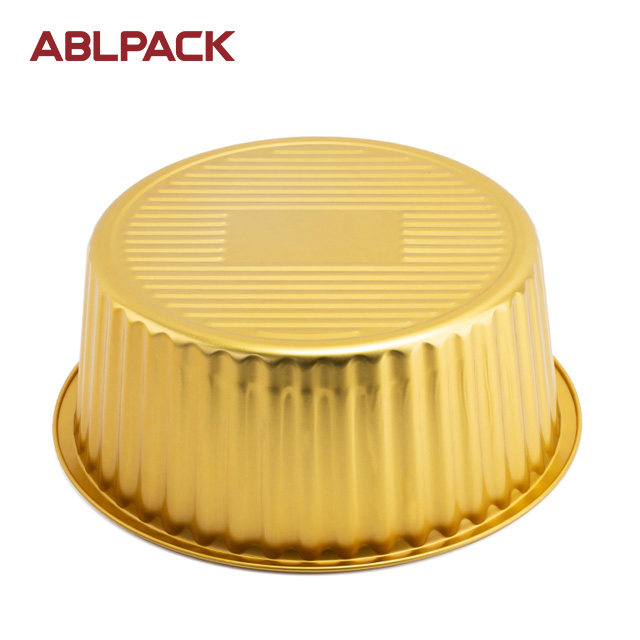 ABLPACK 3600ML/ 128 OZ round shape aluminum foil container with plastic lid ABLPACK 3600ML/ 128 OZ round shape aluminum foil container with plastic lid