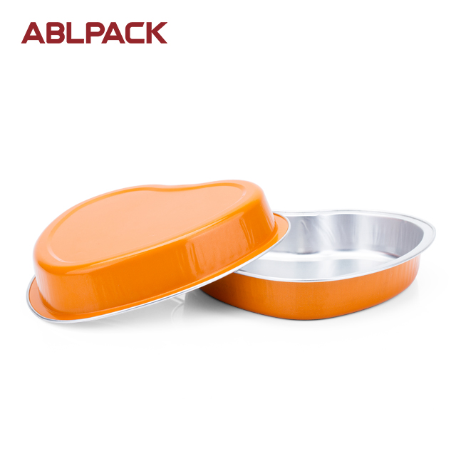 ABLPACK 375ML/ 13.2 OZ big heart shape aluminum foil pan with dome lids ABLPACK 375ML/ 13.2 OZ big heart shape aluminum foil pan with dome lids