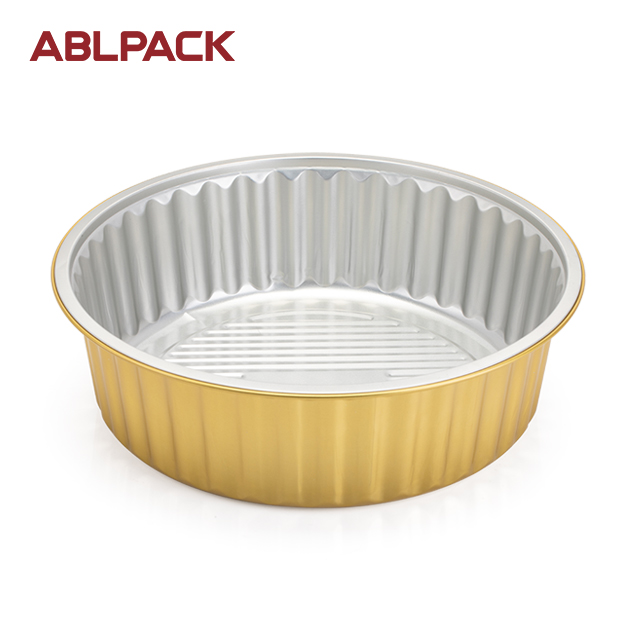 ABLPACK 4000ML/169OZ  Round shape aluminum foil container with plastic lid